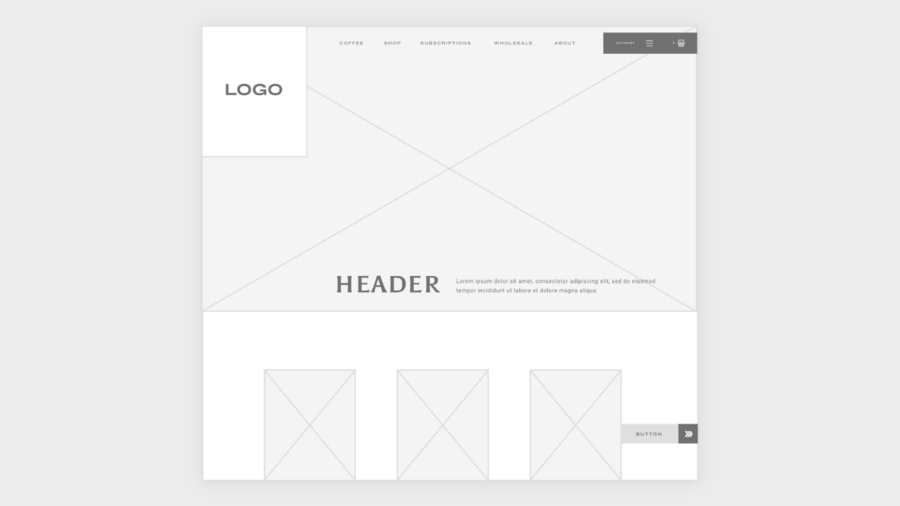 example of header wireframe